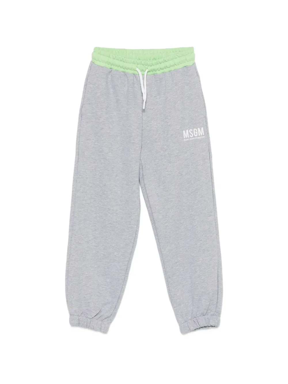 Спортивные брюки с завязками и логотипом Msgm Kids, серый
