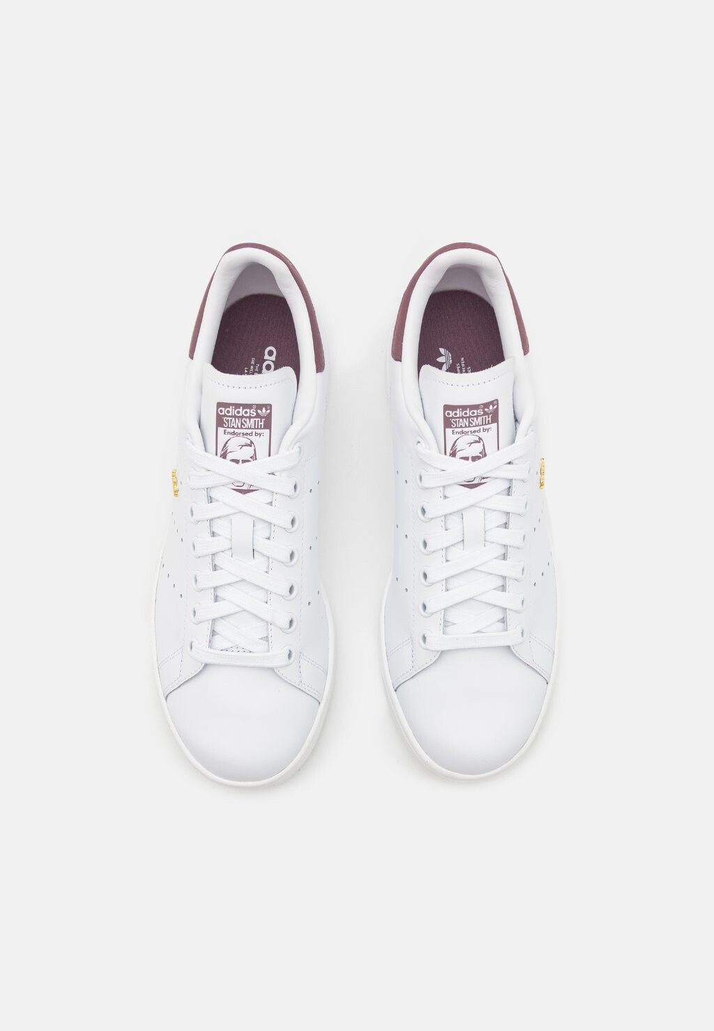 Кроссовки на шнуровке STAN SMITH adidas, белый