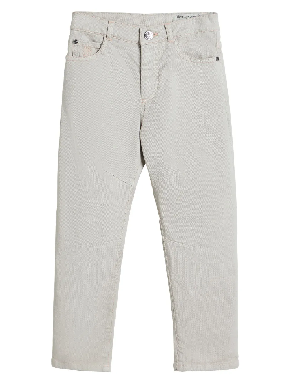 

Брюки с контрастной строчкой Brunello Cucinelli Kids, белый