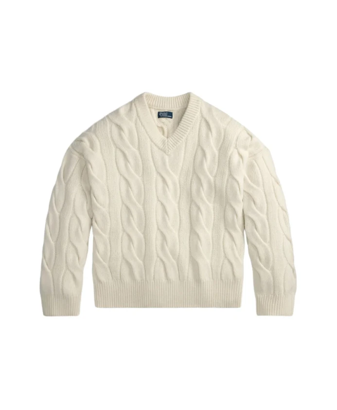 

Пуловер с V-образным вырезом Polo Ralph Lauren, бежевый