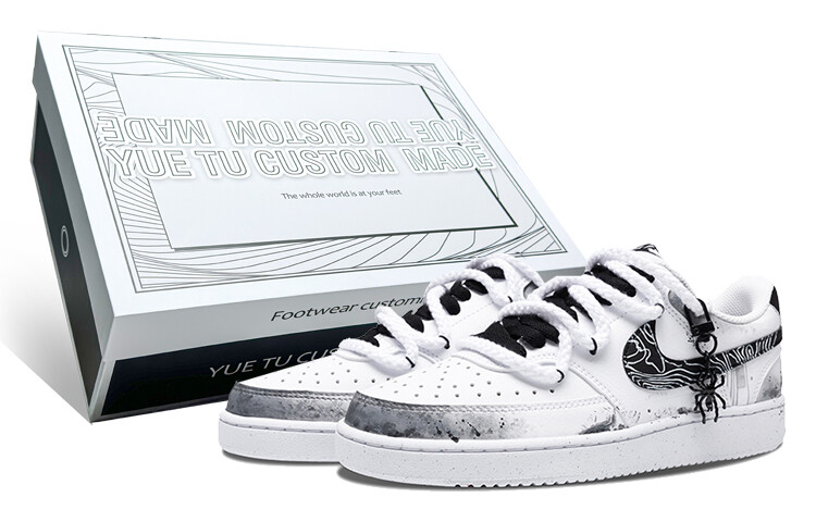 

Кроссовки Nike Court Vision 1 Skateboard Shoes Men Low-Top Black White Gray, Черный, Кроссовки Nike Court Vision 1 Skateboard Shoes Men Low-Top Black White Gray