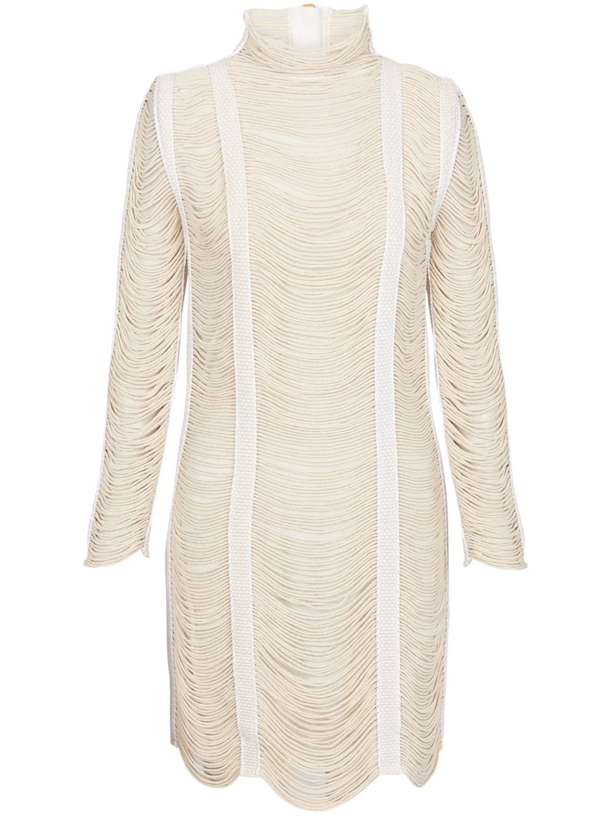 

Платье в технике макраме Balmain, бежевый