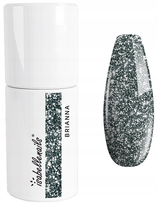

Гибридный лак 94. Brianna Isabellenails Silver Glitter Glitter Beautiona