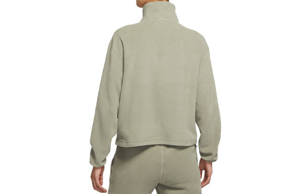 Свитер casual zipper stand collar sports hoodie jacket green Nike, зеленый — фото 2