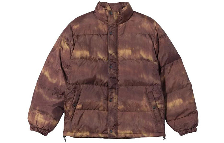 

Стеганая куртка мужская красно-коричневая Stussy, коричневый