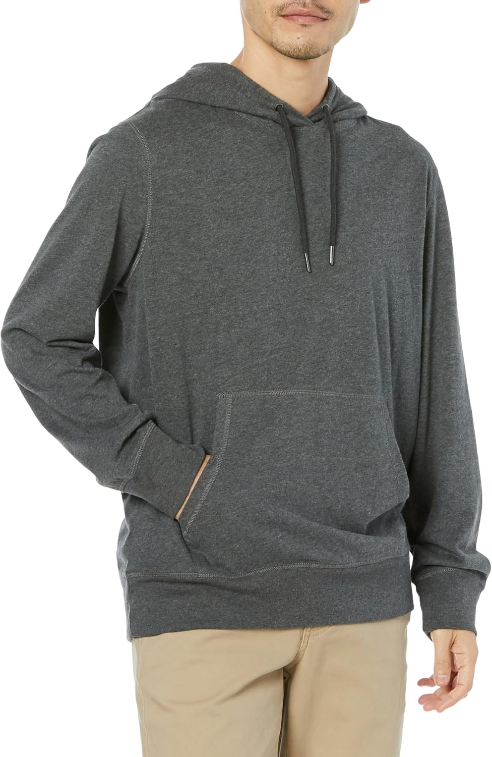 

Толстовка с капюшоном Amazon Essentials, легкая, из трикотажного материала, мужская, угольно-вереск