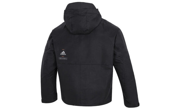 Куртка Men's adidas Th Protek Wvjkt Athleisure Casual Sports Solid Color Hooded Woven Jacket Black, черный — фото 2