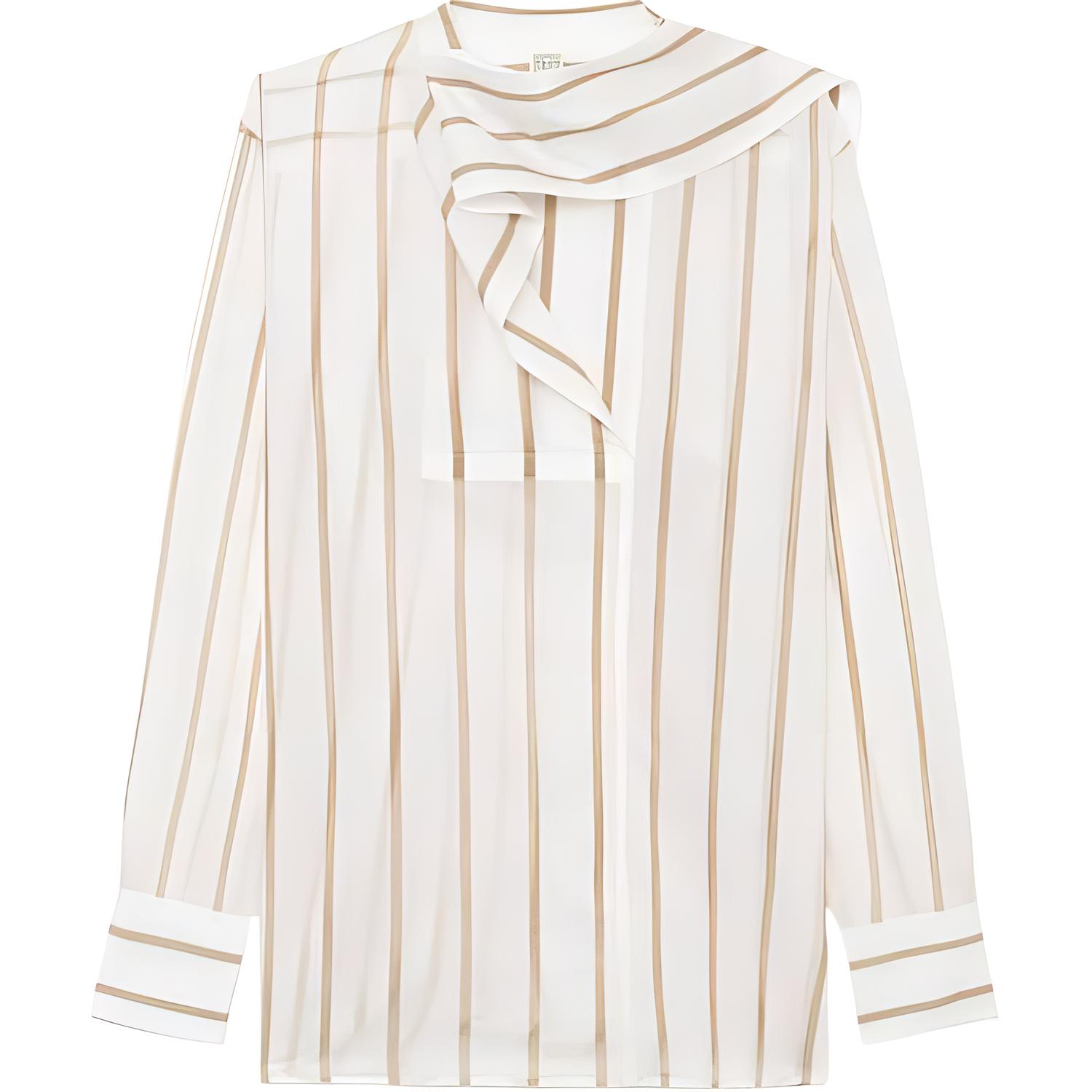 

Рубашка с прикрепленным шарфом TOTEME, экрю