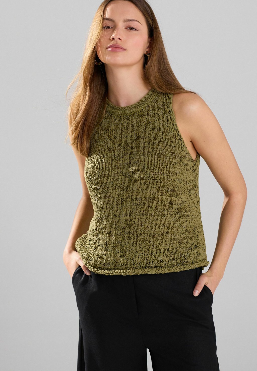 

Джемпер REGULAR FIT - STITCH CREW NECK Next, зеленый