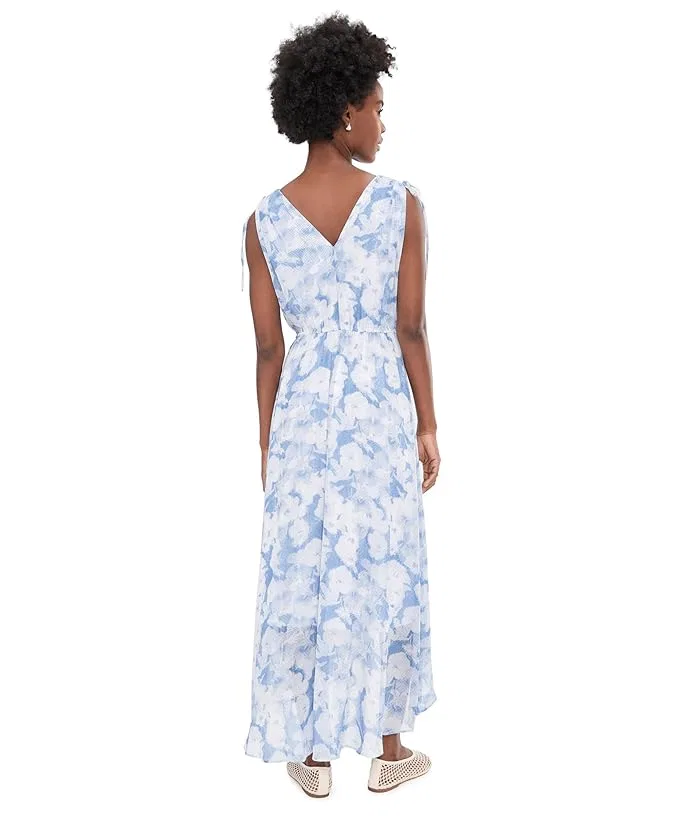 Платье миди с принтом Sleeveless Chiffon Printed Midi Calvin Klein, Lemon Ice — фото 4