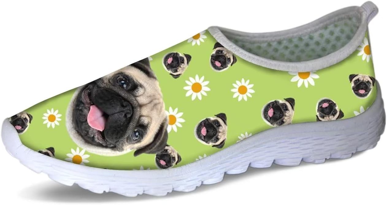 

Кроссовки унисекс Forchrinse Black Dachshund Flower, мягкие, без шнурков, для женщин и мужчин, легкие и дышащие, Pug Daisy