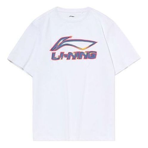 

Футболка logo alphabet contrasting colors casual tee 'white' Li-Ning, белый