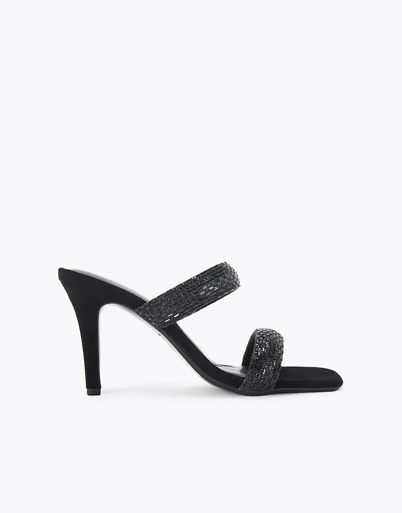 Босоножки KG Kurt Geiger Fleur на каблуке-мюле черного цвета