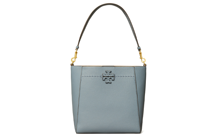 

Кожаная сумка хобо, ведро, через плечо Tubas светло-голубой TORY BURCH