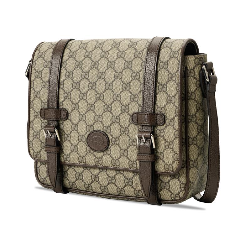 Сумка-мессенджер унисекс из канваса с кожаными вставками GUCCI — фото 2