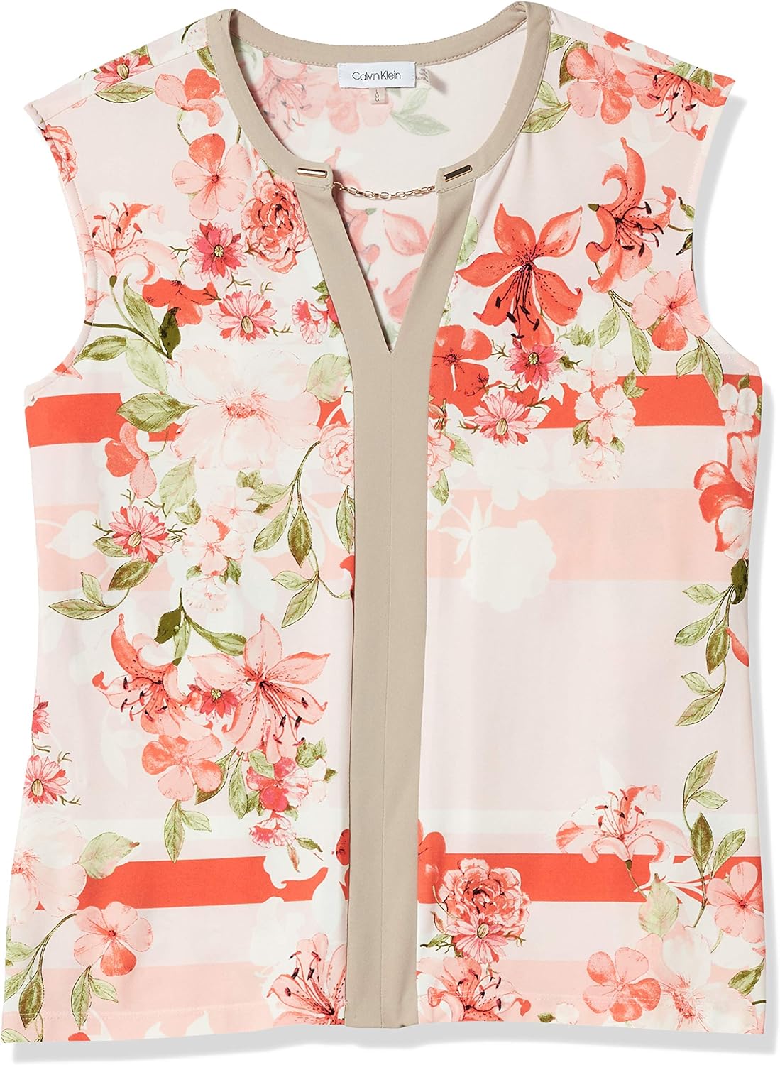 

Женский топ без рукавов Calvin Klein с цепочкой, Porcelain Rose Combo