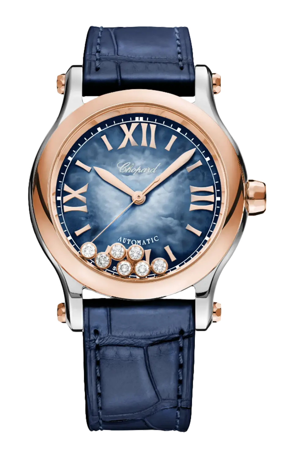 

Часы Chopard Happy sport с розовым золотом и бриллиантами 36 мм