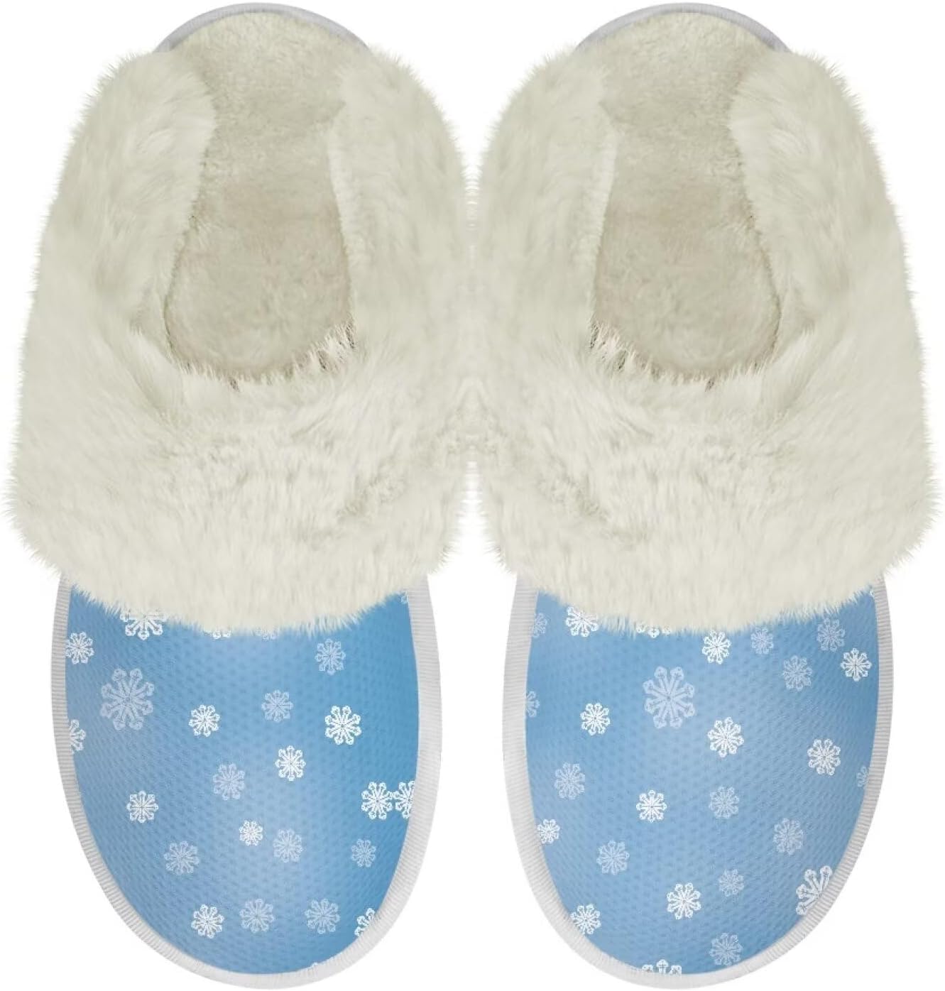 

Рождественские тапочки Nxidvxne с меховой отделкой для женщин и мужчин, домашние тапочки из фланели, мягкие тапочки для спальни, противоскользящие, Snowflakes