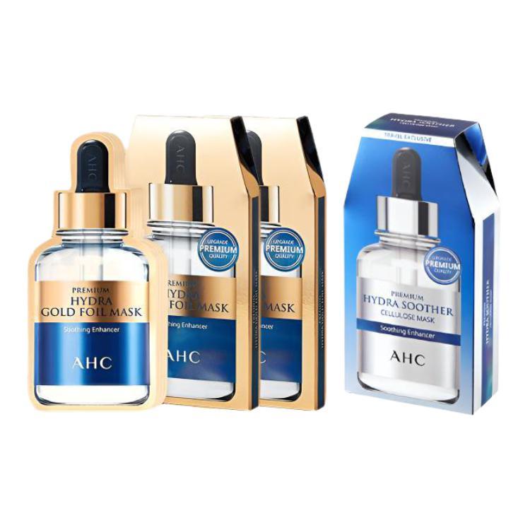 

A.H.C Маска для лица AHC Hyaluronic Acid успокаивающая, подтягивающая, увлажняющая, восстанавливающая Gold Model для любого типа кожи 10 штук/упаковка
