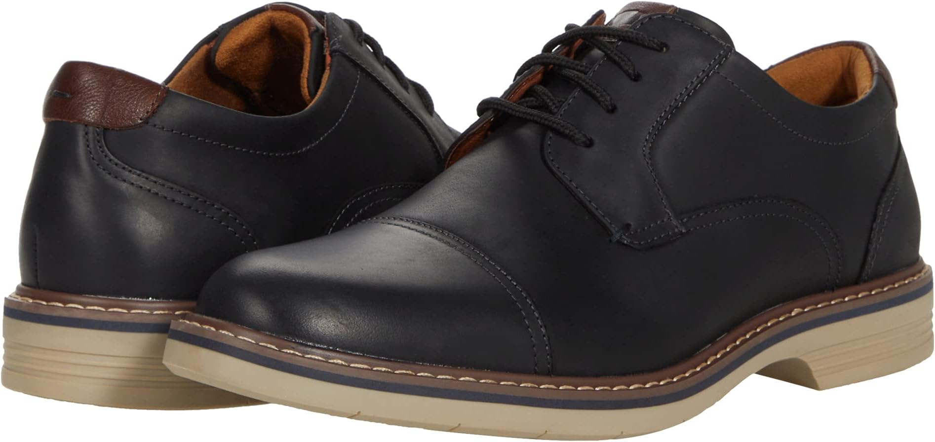 

Оксфорды Norwalk Cap Toe Oxford Florsheim, цвет Black Crazy Horse