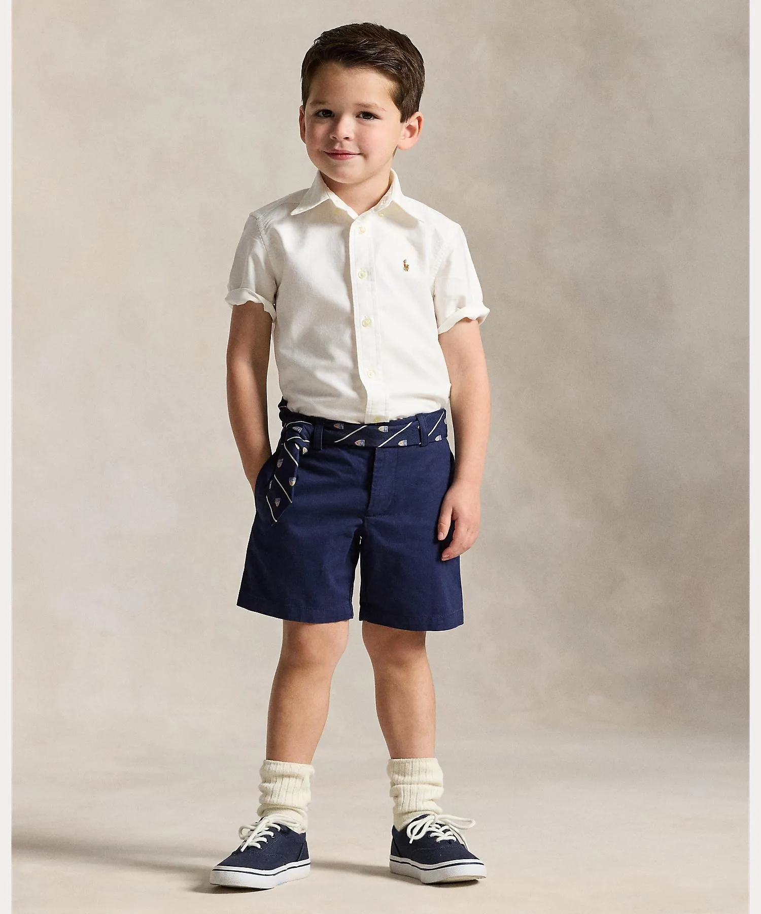 Детская рубашка POLO RALPH LAUREN CHILDRENSWEAR хлопковая — фото 4