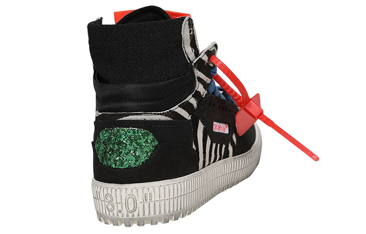 OFF-WHITE Off Court 3.0 High Black Zebra FW19 — фото 4