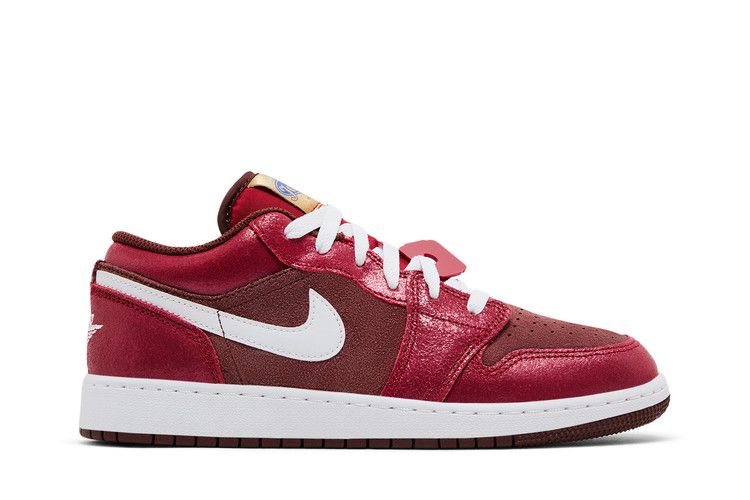Кроссовки Air Jordan Air Jordan 1 Low GS 'Bread, Butter, & Sole', красный — фото 2