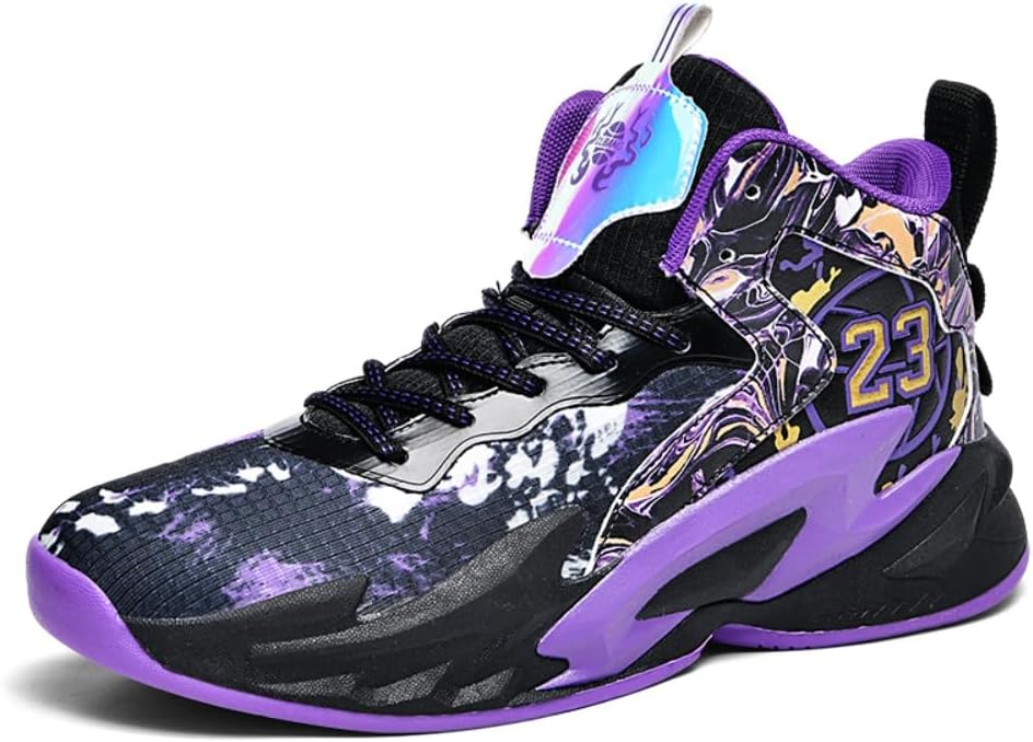 

Мужские баскетбольные кроссовки 2024 Спортивная обувь Беговые кроссовки Уличная обувь Тренировочные кроссовки Molig, фиолетовый