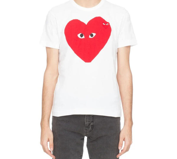 Футболка red emblem small eyes t-shirt 'white' Comme Des Garcons Play, белый — фото 3