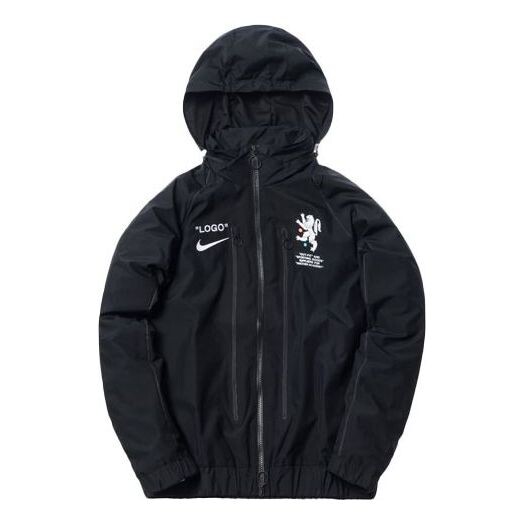 

Куртка x off-white nrg x track jacket 'black' Nike, черный