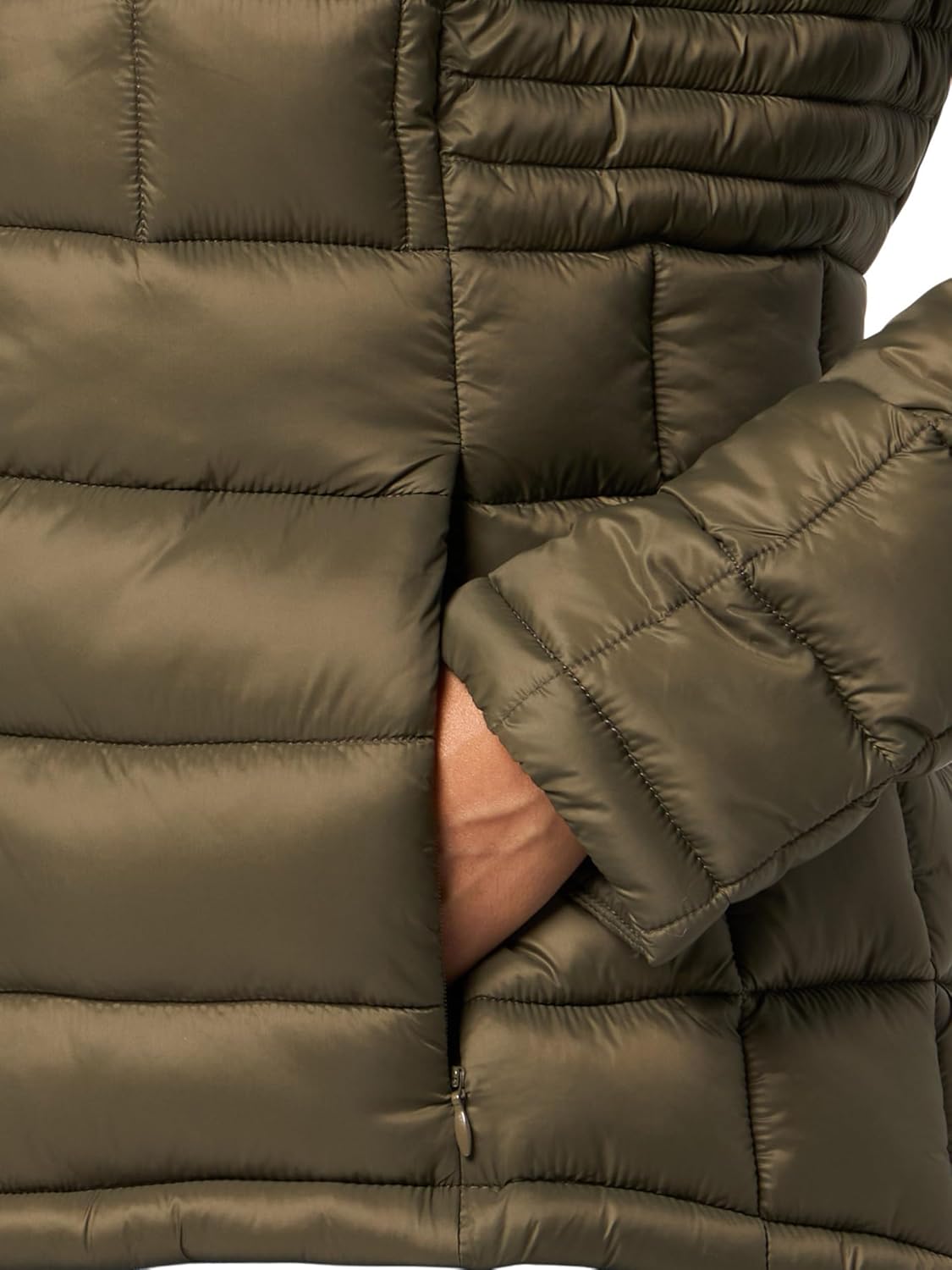 Женская повседневная куртка Tommy Hilfiger Zip Up с длинным рукавом, легкая, Juniper — фото 3