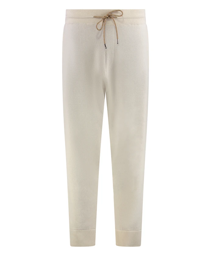 

Вязаные спортивные брюки с эластичными манжетами Hugo, бежевый