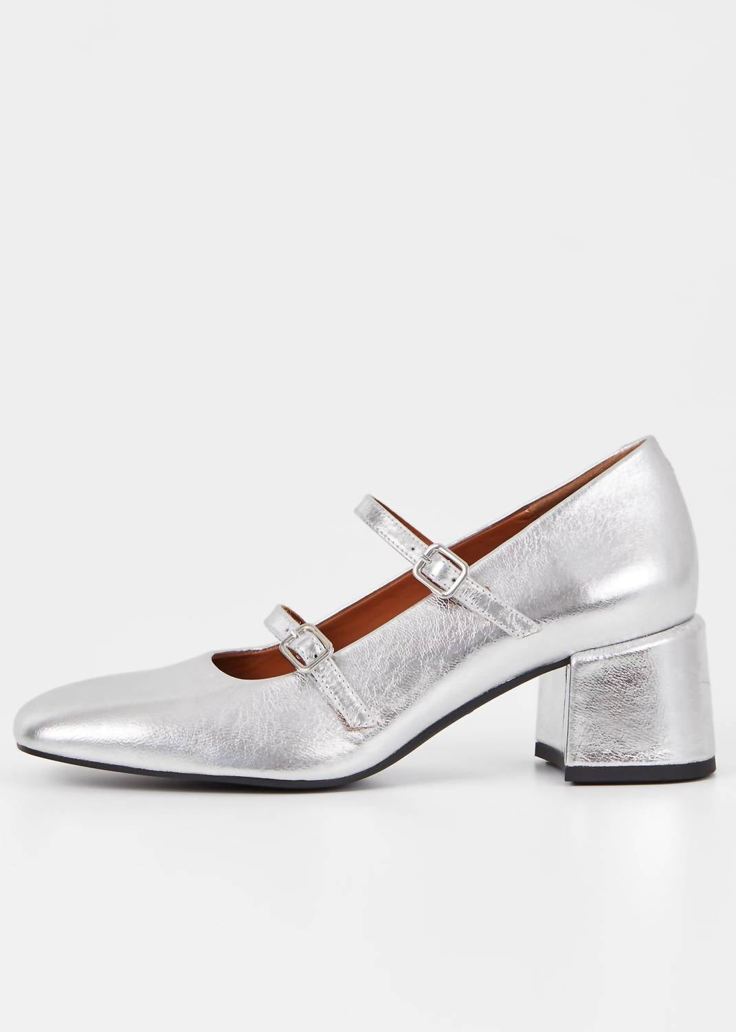 Женские туфли Adison Mary Jane на каблуке в серебристом цвете Vagabond Shoemakers — фото 2