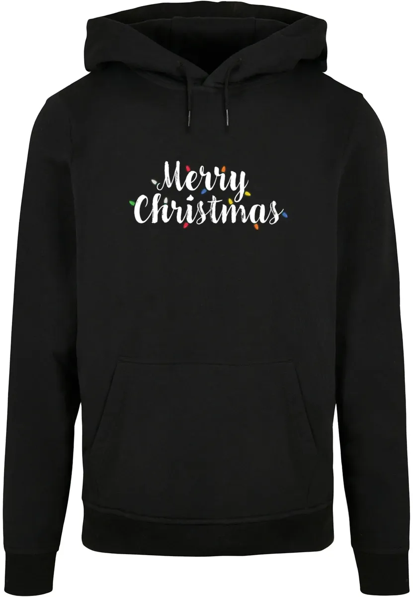 

Толстовка с капюшоном Merchcode "Мужская женская футболка Merchcode Merry Christmas Lights Box Tee", черный