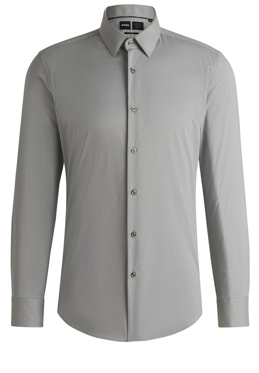 

Рубашка Slim Fit на пуговицах BOSS P-Hank, серый