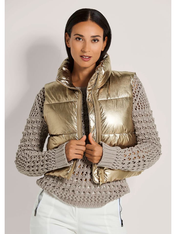 

MADELEINE Летний жилет с глянцевой золотистой отделкой