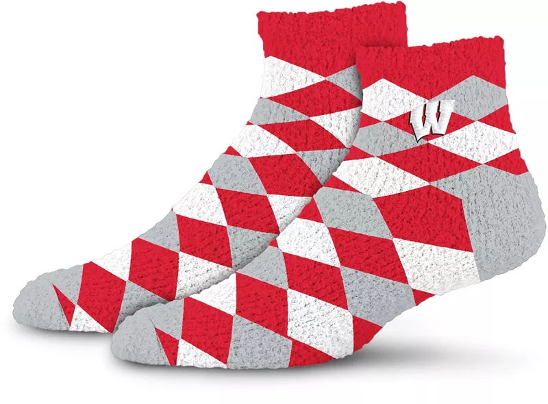 

Молодежные носки Wisconsin Badgers Mascot Crew для босых ног For Bare Feet