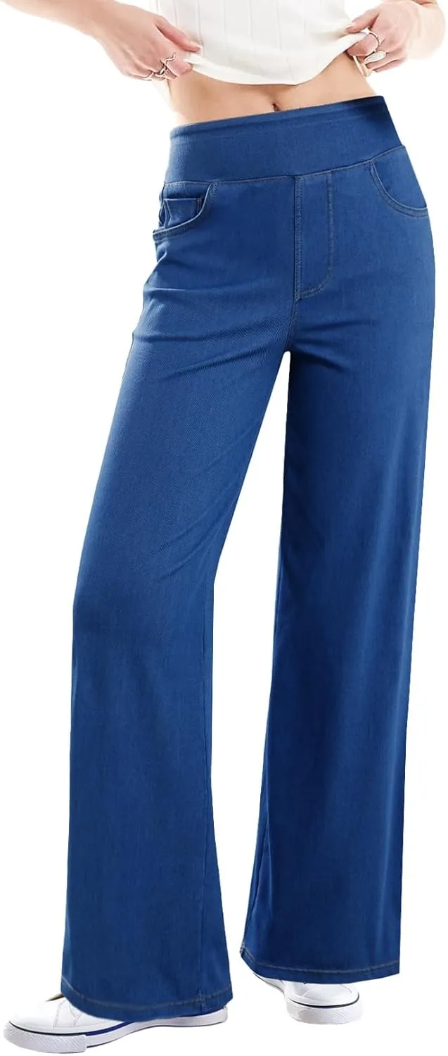 

Sidefeel Женские джинсы Wide Leg с высокой посадкой и эффектом контроля живота