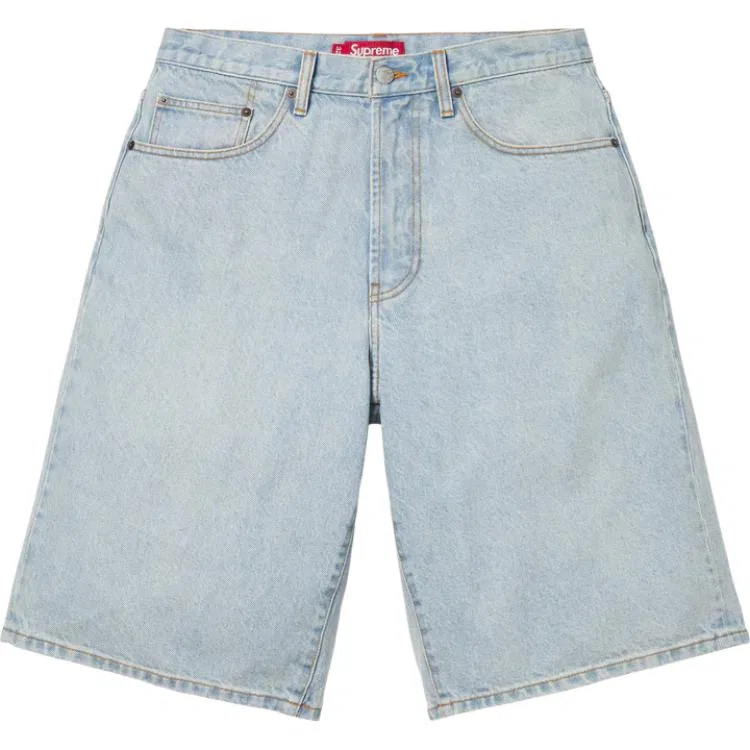 Шорты джинсовые свободные Supreme Light Washed Indigo