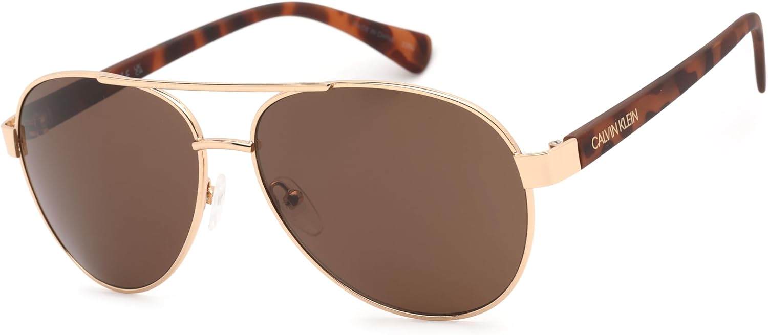 

Мужские солнцезащитные очки-авиаторы Calvin Klein Ck19316s, Gold/Tortoise/Tortoise