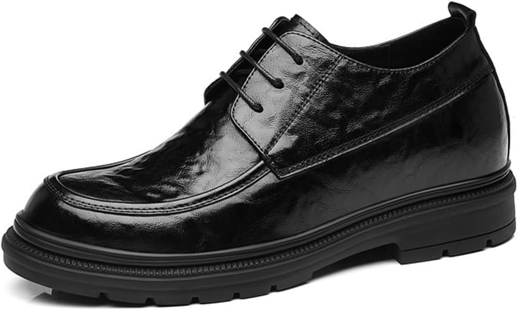 

Мужские туфли VIBLiSS Oxford для официальных мероприятий, кожаные деловые туфли для мужчин, удобные туфли для костюма с невидимым увеличением роста, черный