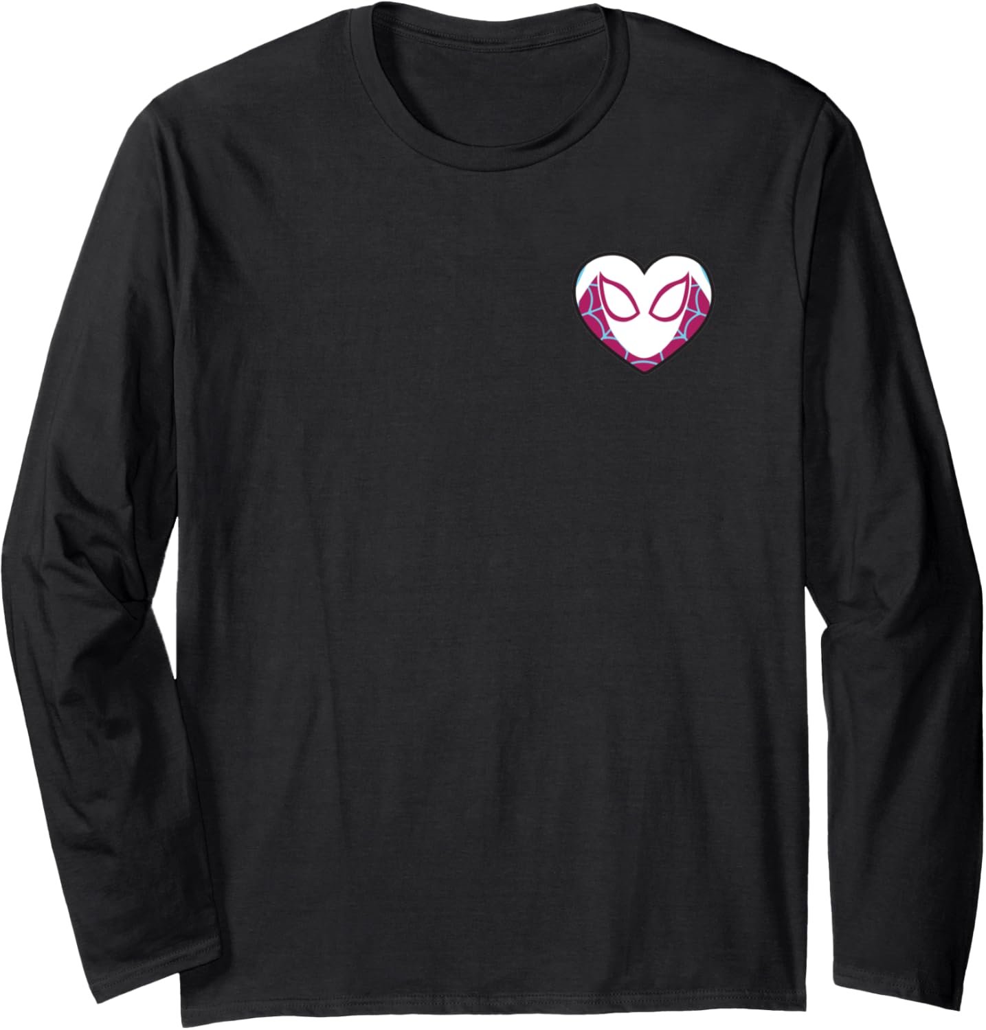 

Футболка с длинными рукавами Marvel Spider Gwen Ghost Spider Valentine Heart Mask, черная