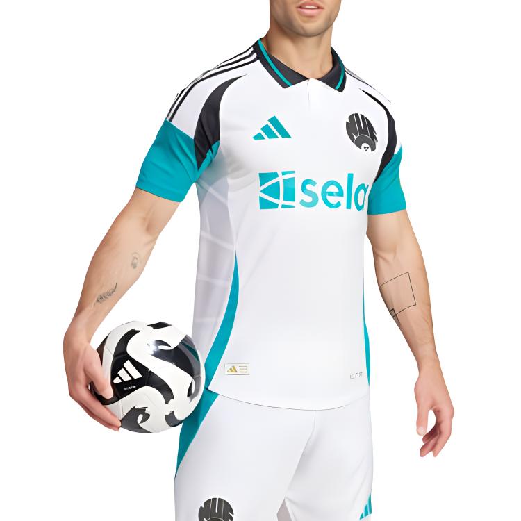 Бесплатная доставка с AdiClub Футболка автентичная третья Newcastle United FC 24/25 Adidas, бело-зеленая — фото 4