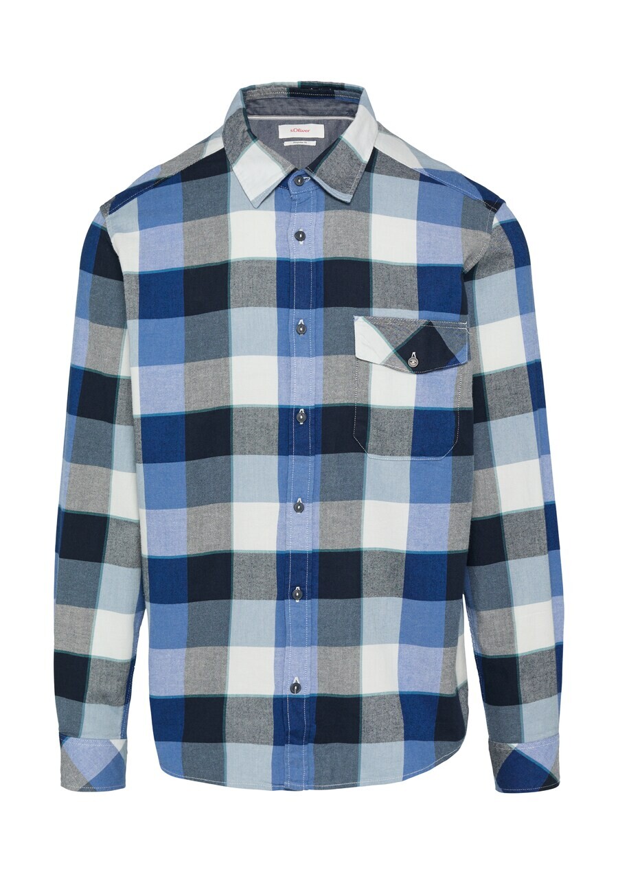 

Клетчатая рубашка s.Oliver Regular fit Button Up Shirt, синий