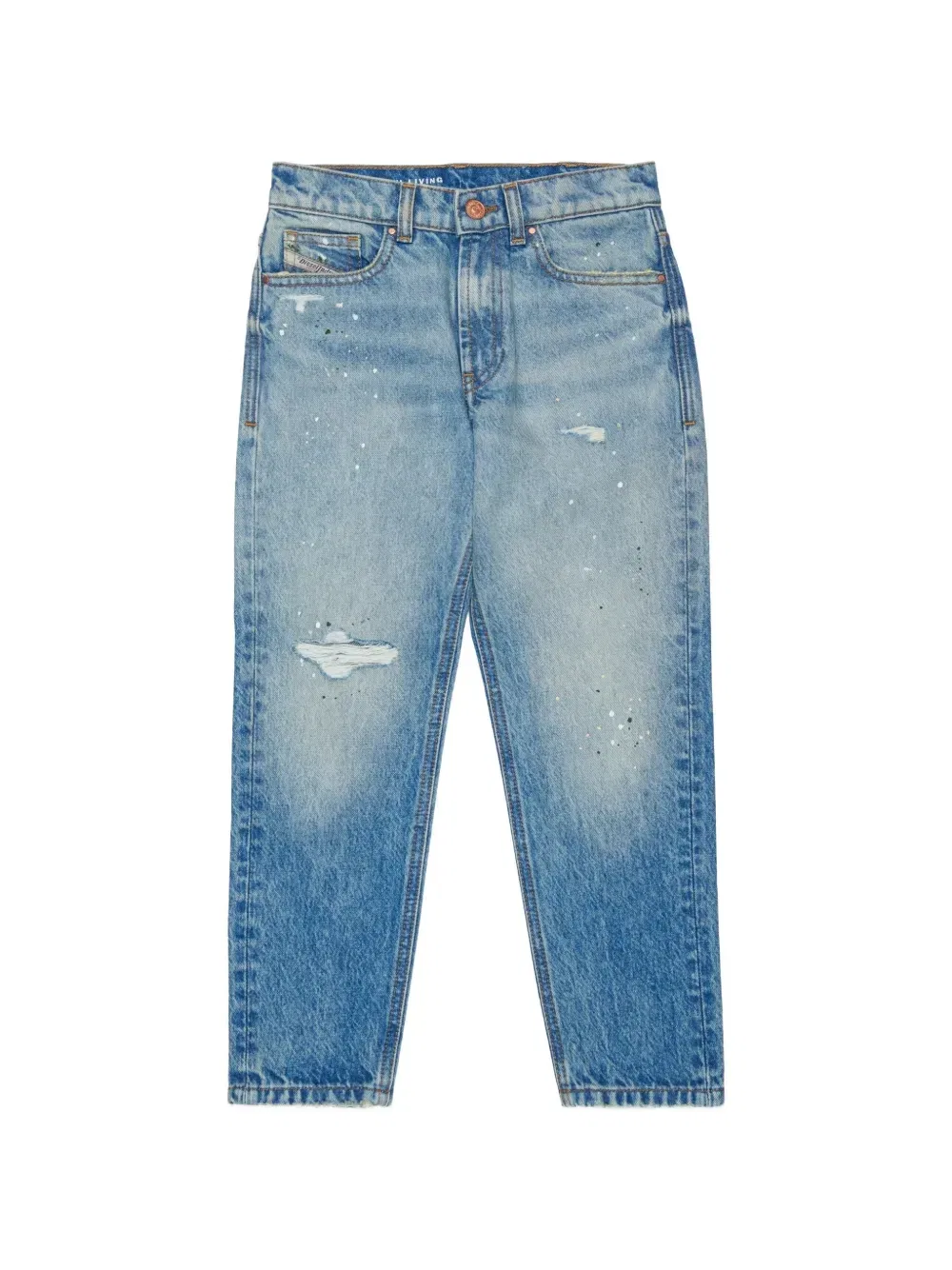Джинсы D-Lucas с эффектом потертости Diesel Kids, синий