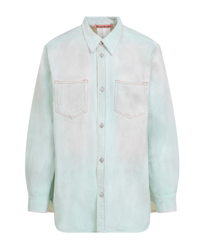 

Мятная рубашка для мужчин Acne Studios, зеленый
