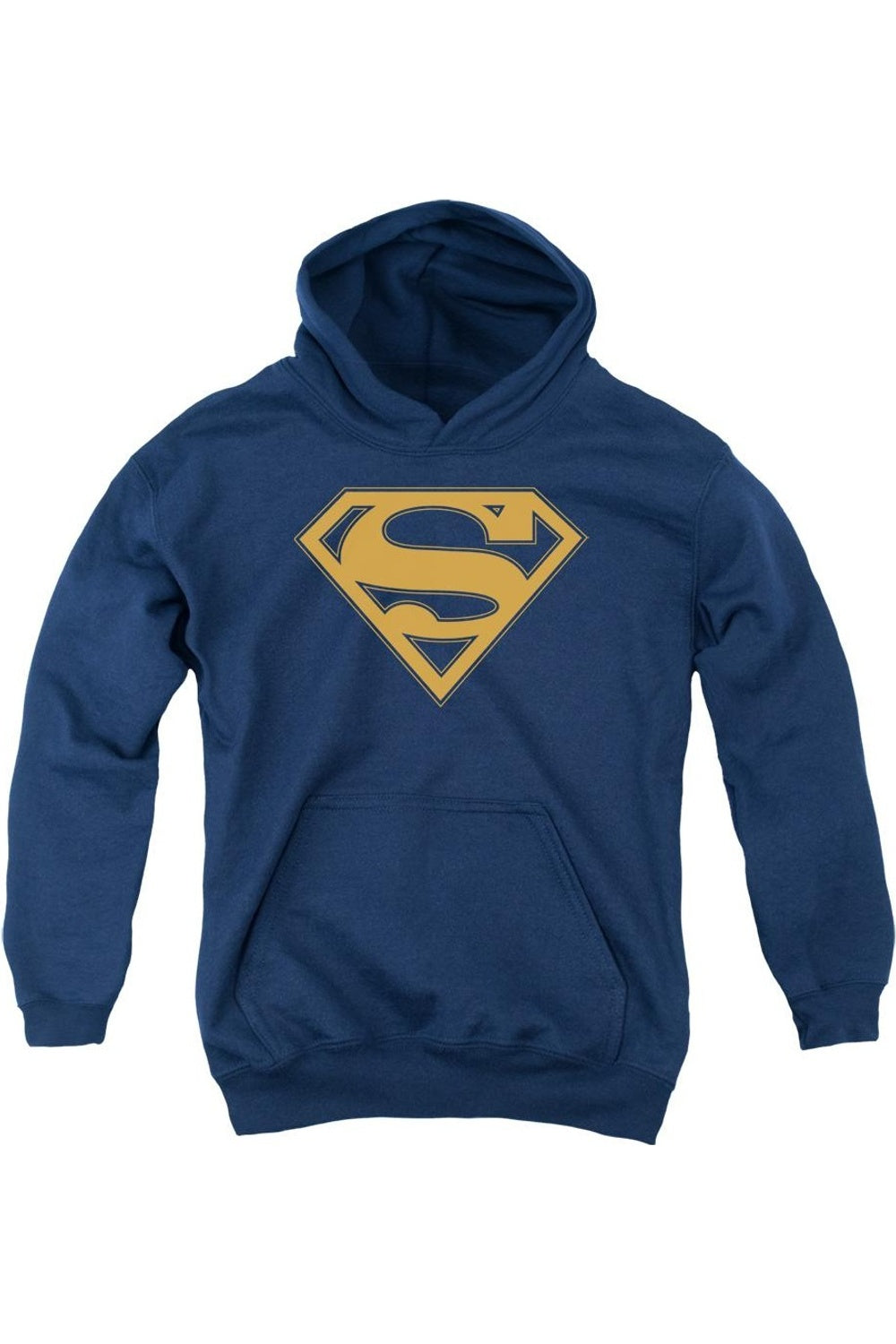 

Детская толстовка с капюшоном Superman в сине-оранжевом цвете с логотипом щита Gildan