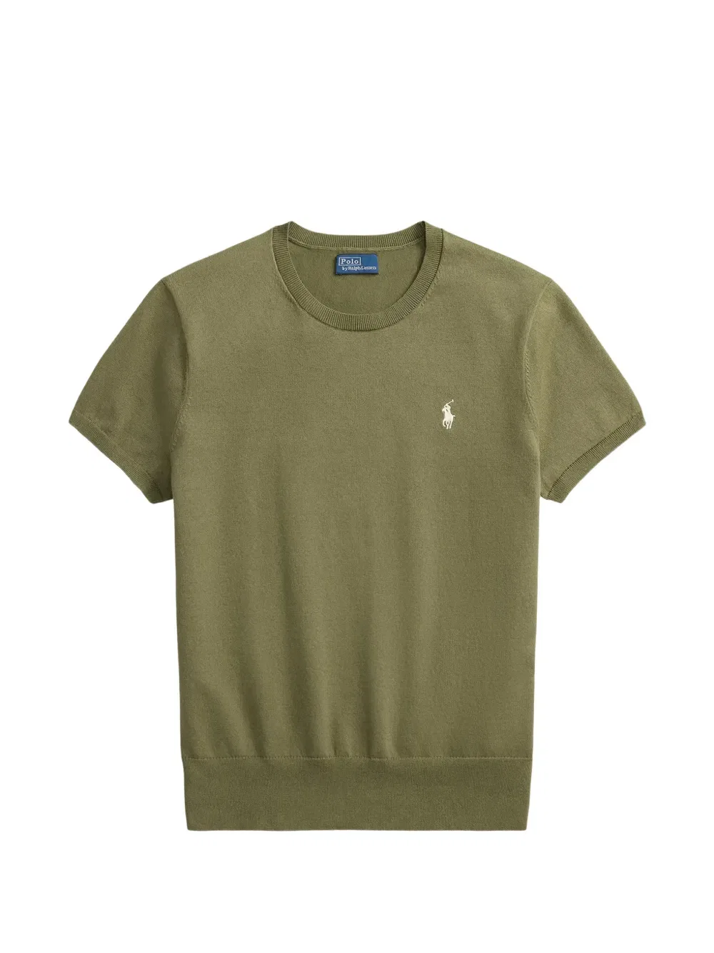 Свитер с короткими рукавами и круглым вырезом Polo Ralph Lauren, зеленый