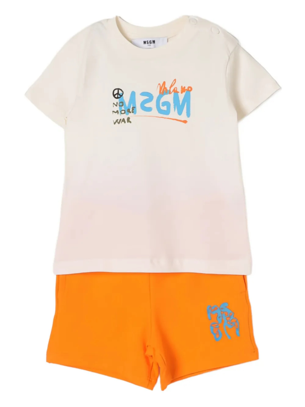 

MSGM Kids комплект из футболки и шортов с логотипом, нейтральный