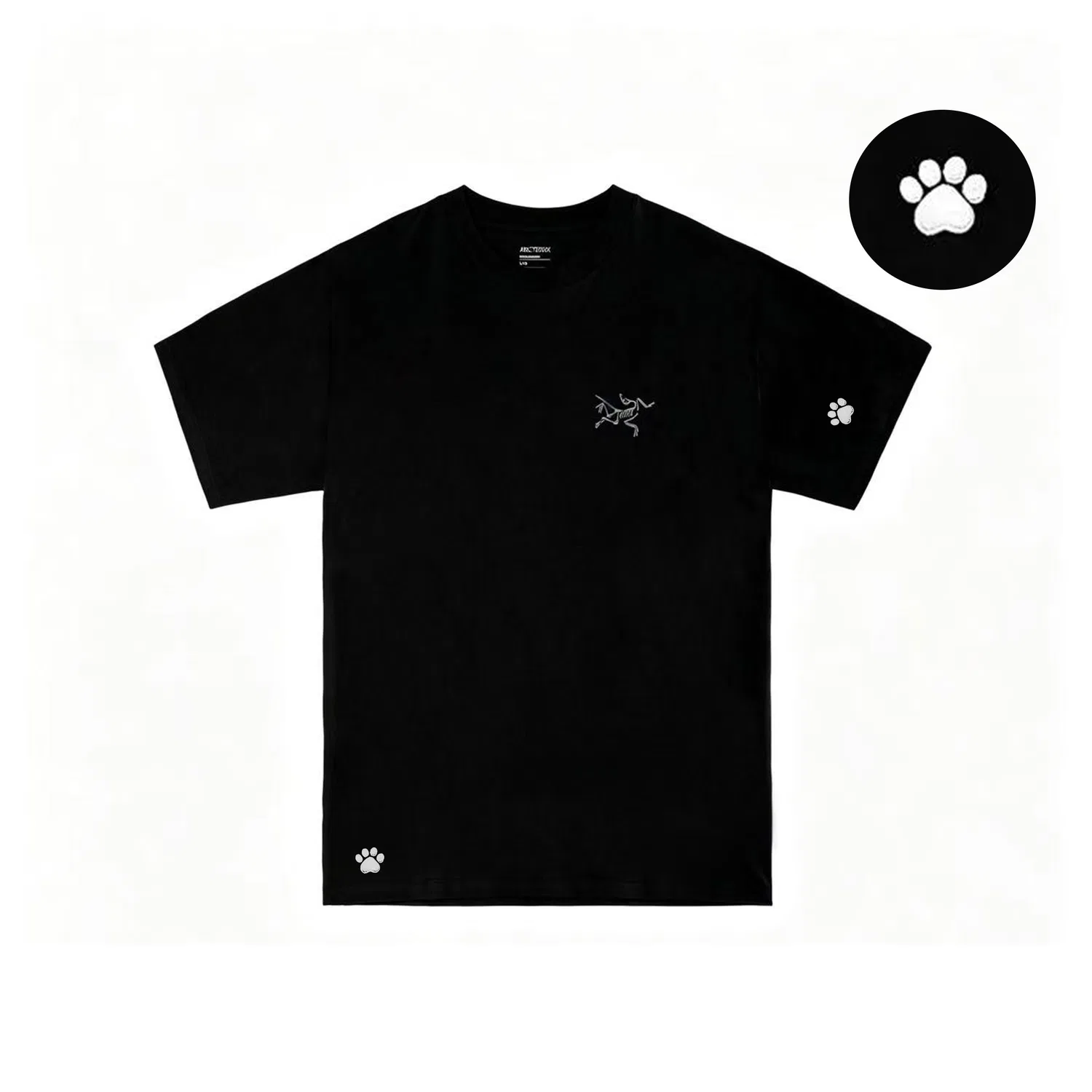 Футболка хлопковая с круглым вырезом Arcteryx Black — фото 3